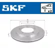 Jeu de 2 disques de frein avant SKF VKBD 80813 V2 - Visuel 2