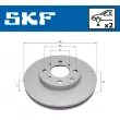 Jeu de 2 disques de frein avant SKF VKBD 80843 V2 - Visuel 2