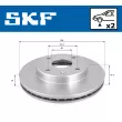 Jeu de 2 disques de frein avant SKF VKBD 80898 V2 - Visuel 2