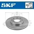 Jeu de 2 disques de frein avant SKF VKBD 80929 S2 - Visuel 2