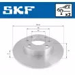 Jeu de 2 disques de frein avant SKF VKBD 80941 S2 - Visuel 2