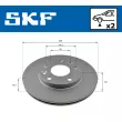 Jeu de 2 disques de frein avant SKF VKBD 81052 V2 - Visuel 2