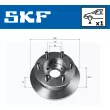 Jeu de 2 disques de frein avant SKF VKBD 81133 S1 - Visuel 2