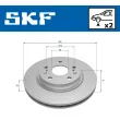 Jeu de 2 disques de frein avant SKF VKBD 81141 V2 - Visuel 2