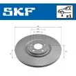 Jeu de 2 disques de frein avant SKF VKBD 81327 V1 - Visuel 2