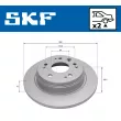Jeu de 2 disques de frein arrière SKF VKBD 90413 S2 - Visuel 2