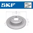 Jeu de 2 disques de frein arrière SKF VKBD 90496 S2 - Visuel 2