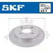 Jeu de 2 disques de frein arrière SKF VKBD 90520 S2 - Visuel 2