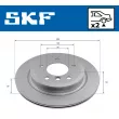 Jeu de 2 disques de frein arrière SKF VKBD 90588 V2 - Visuel 2