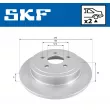 Jeu de 2 disques de frein arrière SKF VKBD 90653 S2 - Visuel 2