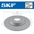 Jeu de 2 disques de frein arrière SKF VKBD 90673 S2 - Visuel 2
