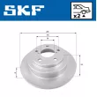 Jeu de 2 disques de frein arrière SKF VKBD 90706 S2 - Visuel 2