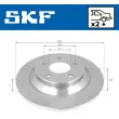 Jeu de 2 disques de frein arrière SKF VKBD 90777 S2 - Visuel 2