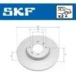 Jeu de 2 disques de frein arrière SKF VKBD 91165 S2 - Visuel 2