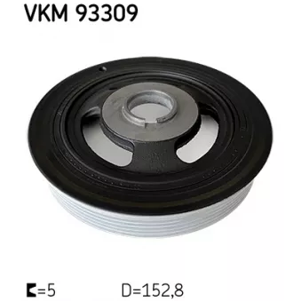 Poulie, vilebrequin SKF VKM 93309