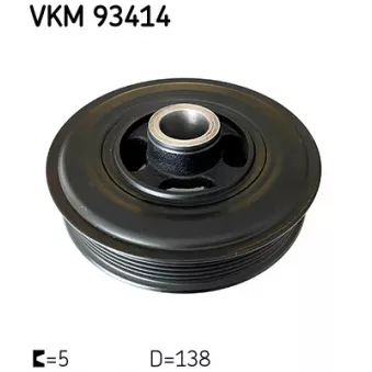 Poulie, vilebrequin SKF VKM 93414