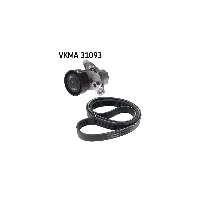Jeu de courroies trapézoïdales à nervures SKF VKMA 31093