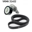 Jeu de courroies trapézoïdales à nervures SKF VKMA 31402 - Visuel 1