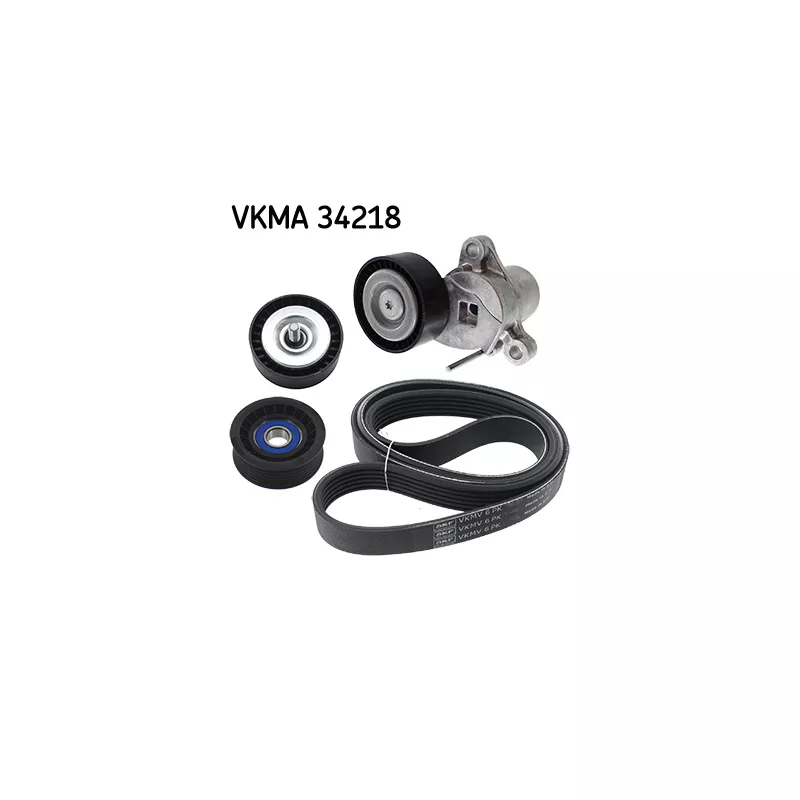Jeu de courroies trapézoïdales à nervures SKF VKMA 34218