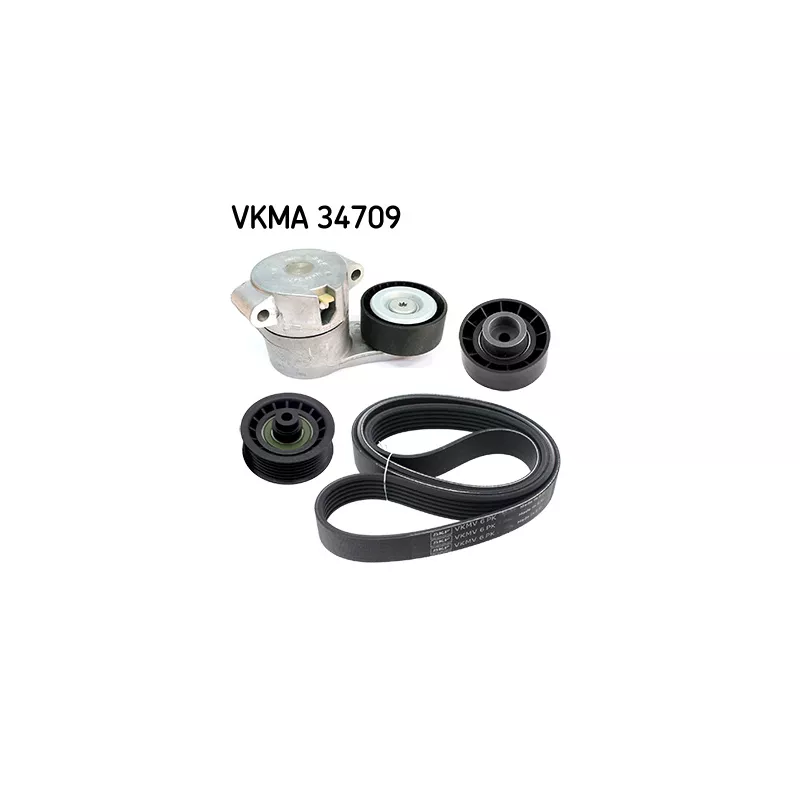 Jeu de courroies trapézoïdales à nervures SKF VKMA 34709