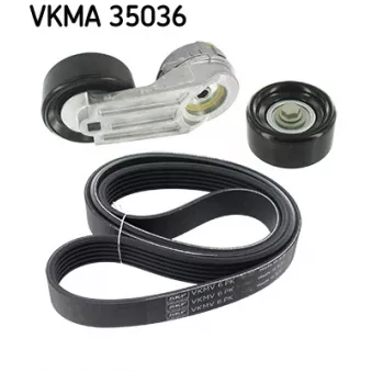 Jeu de courroies trapézoïdales à nervures SKF VKMA 35036