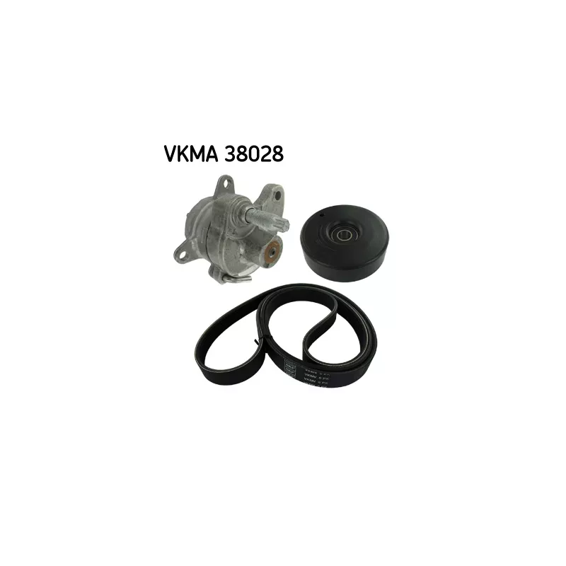 Jeu de courroies trapézoïdales à nervures SKF VKMA 38028