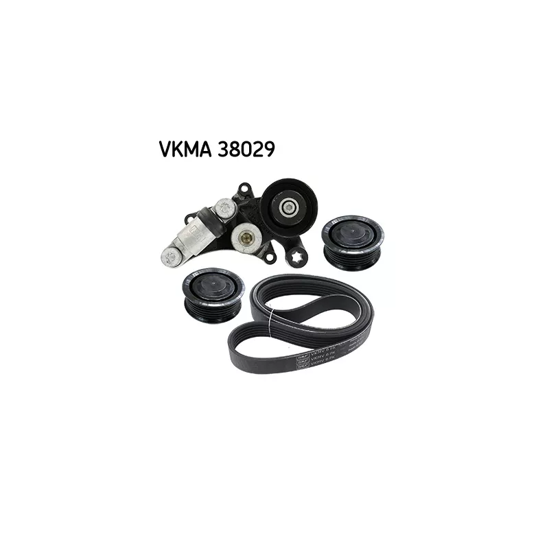 Jeu de courroies trapézoïdales à nervures SKF VKMA 38029