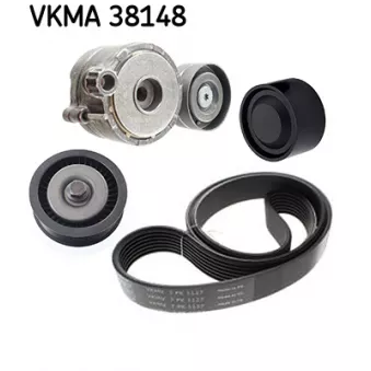 Jeu de courroies trapézoïdales à nervures SKF VKMA 38148