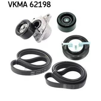 Jeu de courroies trapézoïdales à nervures SKF VKMA 62198