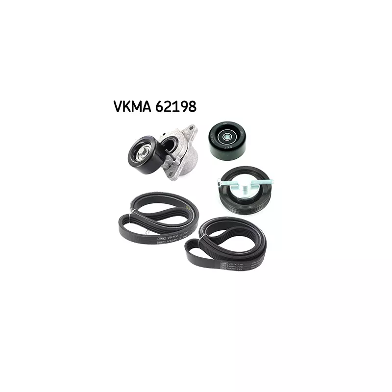 Jeu de courroies trapézoïdales à nervures SKF VKMA 62198