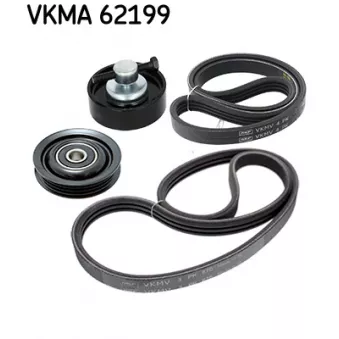 Jeu de courroies trapézoïdales à nervures SKF VKMA 62199