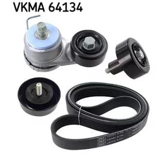 Jeu de courroies trapézoïdales à nervures SKF VKMA 64134