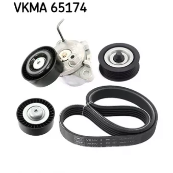 Jeu de courroies trapézoïdales à nervures SKF VKMA 65174