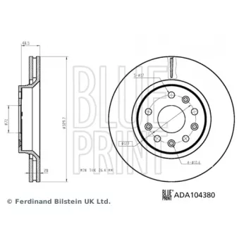 Jeu de 2 disques de frein avant BLUE PRINT ADA104380