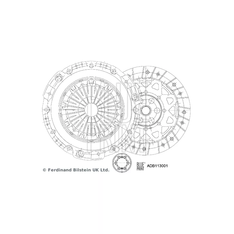Kit d'embrayage BLUE PRINT ADB113001
