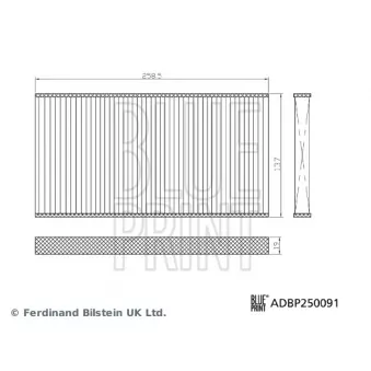 Kit de filtres, air d?habitacle BLUE PRINT ADBP250091