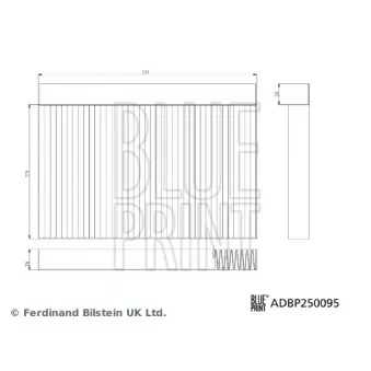 Filtre, air de l'habitacle BLUE PRINT ADBP250095