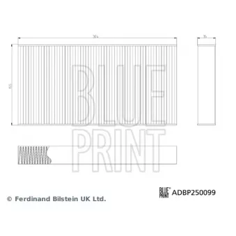 Filtre, air de l'habitacle BLUE PRINT ADBP250099