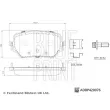 Jeu de 4 plaquettes de frein arrière BLUE PRINT ADBP420076 - Visuel 2