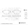 Jeu de 4 plaquettes de frein arrière BLUE PRINT ADBP420105 - Visuel 2