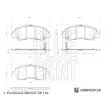 Jeu de 4 plaquettes de frein avant BLUE PRINT ADBP420128 - Visuel 2
