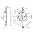 Jeu de 2 disques de frein avant BLUE PRINT ADBP430038 - Visuel 3