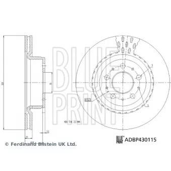 Jeu de 2 disques de frein avant BLUE PRINT ADBP430115