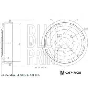 Tambour de frein BLUE PRINT ADBP470009