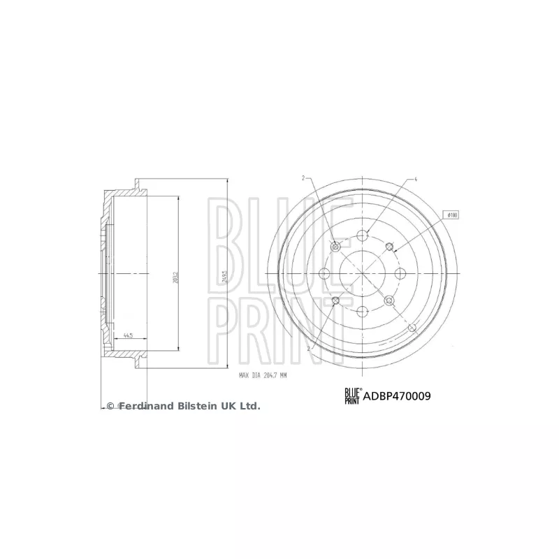 Tambour de frein BLUE PRINT ADBP470009