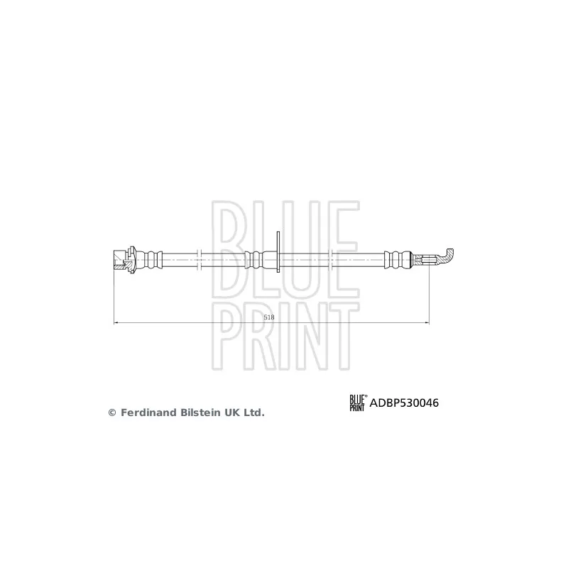 Flexible de frein arrière droit BLUE PRINT ADBP530046