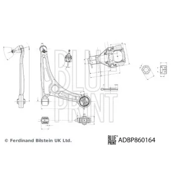 Bras de liaison, suspension de roue avant droit BLUE PRINT ADBP860164