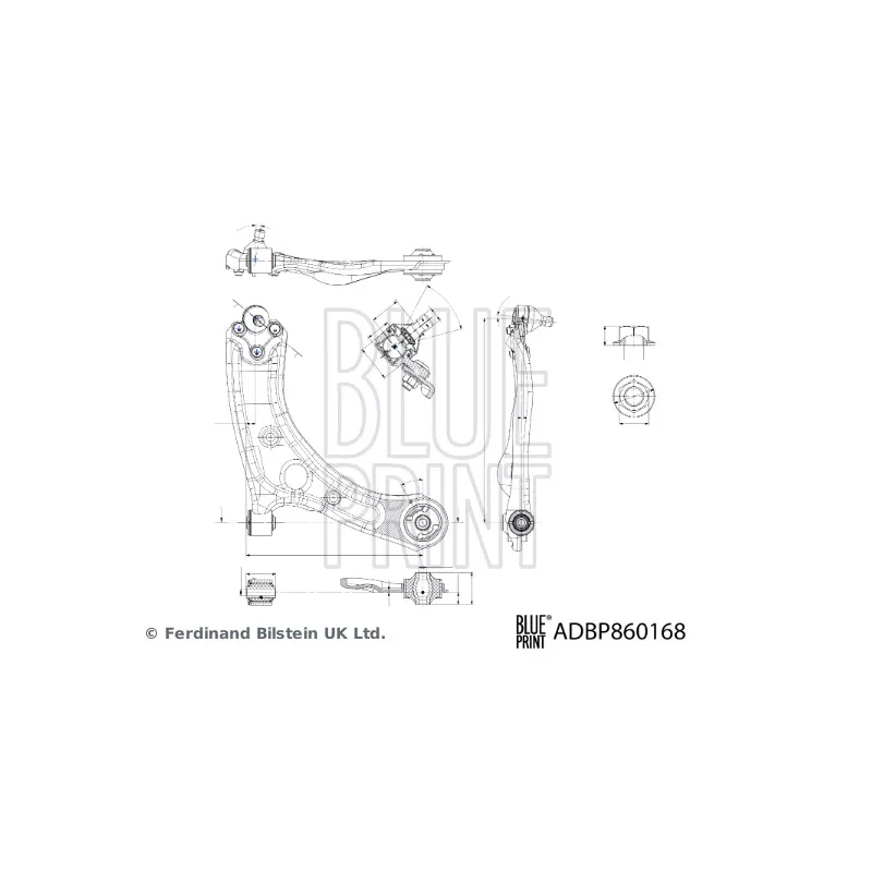 Bras de liaison, suspension de roue avant droit BLUE PRINT ADBP860168