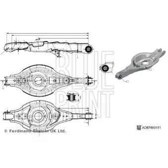 Bras de liaison, suspension de roue arrière gauche BLUE PRINT ADBP860191