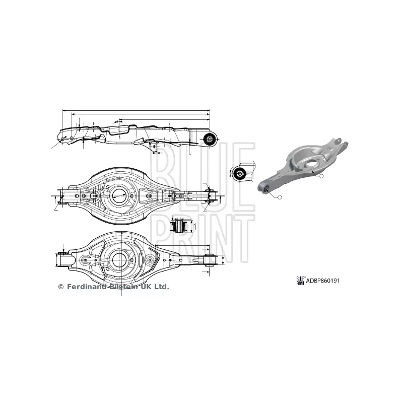 Bras de liaison, suspension de roue arrière gauche BLUE PRINT ADBP860191
